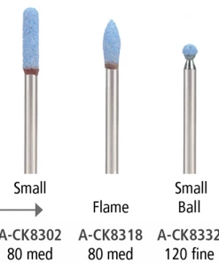Rotary Tool Accessories Foredom CeramCut Blue Abrasive Stone 1/8" Shank - A-CK8144 - Small Cylinder - 120 Fine Med