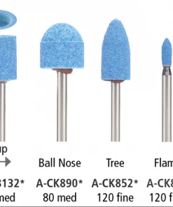 Foredom CeramCut Blue Abrasive Stone 1/8" Shank - A-CK8122 - Large Ball - 120 Fine Med