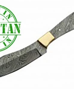 Szco Economy - 9" Arrow Skinner Damascus Blade W/ Brass Bolster Knife Kits