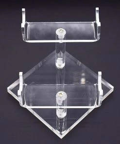 Xiamen Rizheng Industry Co. Ltd Acrylic Pen Display - Holds 2 Pens - 2 Tiered Bag, Boxes And Displays