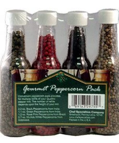 Chef Kitchen Essentials Gourmet Grinds 4 Pepper Refill Pack