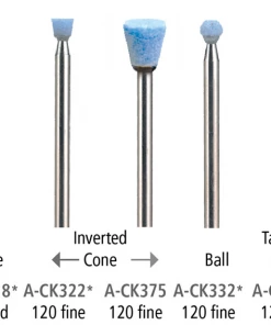 Foredom CeramCut Blue Abrasive Stone 3/32" A-CK318 - Shank Flame - 80 Med Rotary Tool Accessories