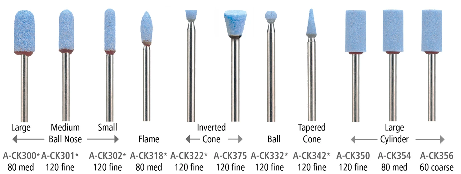 Rotary Tool Accessories Foredom CeramCut Blue Abrasive Stone 3/32" A-CK302 - Small Ball Nose - 80 Med 2 Rotary Tool Accessories Foredom CeramCut Blue Abrasive Stone 3/32" A-CK302 - Small Ball Nose - 80 Med