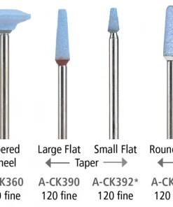 Rotary Tool Accessories Foredom CeramCut Blue Abrasive Stone 3/32" Shank - A-CK322 - Ball - 120 Fine Med