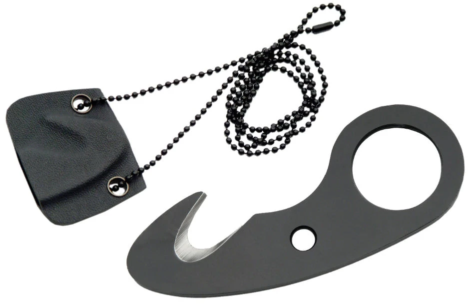 Premium Knife Supply Finger Gut Hook 3.5" / Belt Cutter Neck Knife With Kydex Sheath And Metal Chain Knife Kits 1 Premium Knife Supply Finger Gut Hook 3.5" / Belt Cutter Neck Knife With Kydex Sheath And Metal Chain Knife Kits