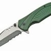 Premium Knife Supply 4.5" MILITARY FOLDING KNFE WITH GREEN G10 HANDLE Limited Edition Knives Completed