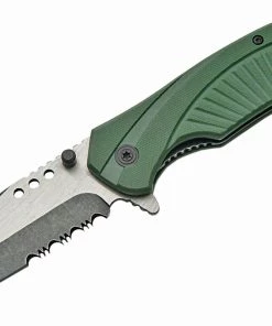Premium Knife Supply 4.5" MILITARY FOLDING KNFE WITH GREEN G10 HANDLE Limited Edition Knives Completed