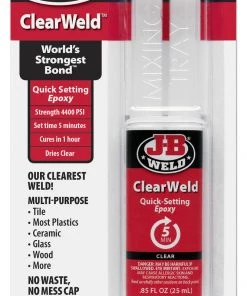 Knife Adhesives JB Weld 5 Minute Epoxy ClearWeld