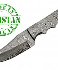 Szco Knife Kits Economy - 8.75" Ho-Chunk Bowie FULL TANG DAMASCUS BLADE BLANK W/Bolster
