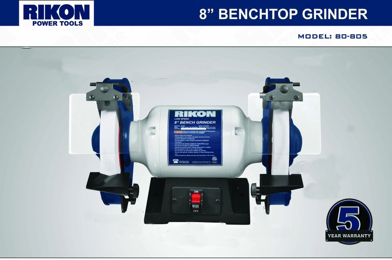 Knife Making Tools & Sanding Rikon 8" Slow Speed (1750 Rpm) Grinder 1/2 Hp # 80-805 3 Knife Making Tools & Sanding Rikon 8" Slow Speed (1750 Rpm) Grinder 1/2 Hp # 80-805