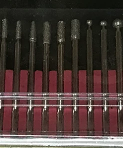 Mastercraver Diamond Burr Set - 3/32" (2.5mm) Shank - Medium 100 Grit - 20 Pc - Promax #24-06085