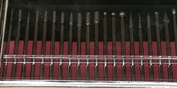 Mastercraver Diamond Burr Set - 3/32" (2.5mm) Shank - Medium 100 Grit - 20 Pc - Promax #24-06085 1 Mastercraver Diamond Burr Set - 3/32" (2.5mm) Shank - Medium 100 Grit - 20 Pc - Promax #24-06085