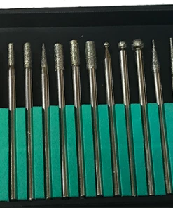 Mastercraver Rotary Tool Accessories Diamond Burr Set - 3/32" (2.5mm) Shank - Medium 150 Grit - 20 Pc - Promax #24-06083