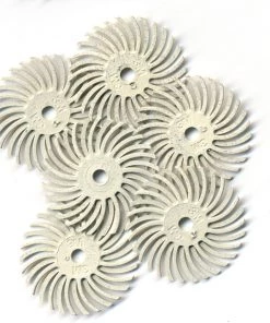 Foredom Scoth-Brite Radial Bristle Discs - 1" Dia. White -120 Grit - 6 Pack A-4535-6
