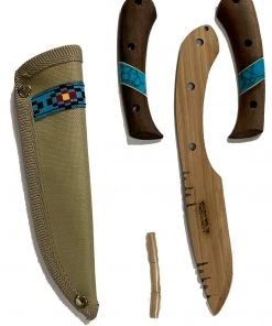 Blue Ridge Knife Supply * Blue River Wooden Knife Kit - Fixed Blade With Sheath