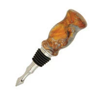 PSI Woodworking Bottle Stoppers Vintage Bottle Stopper In Chrome W/ Black Silicone Stopper