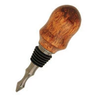 PSI Woodworking Bottle Stoppers Vintage Bottle Stopper In Black Titanium Nitride W/ Black Silcone Stopper