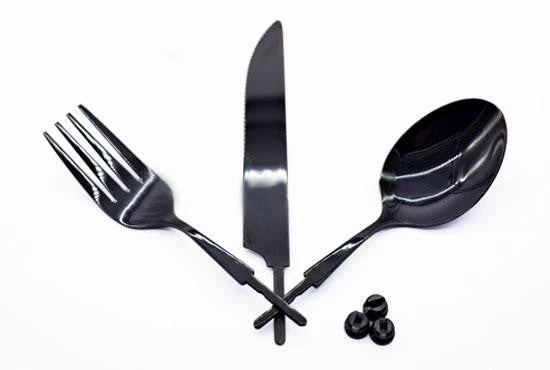 Xiamen Rizheng Industry Co. Ltd Flatware Kits S.S Flatware Set With Black TN Plating. 1 Xiamen Rizheng Industry Co. Ltd Flatware Kits S.S Flatware Set With Black TN Plating.