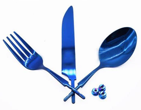 Xiamen Rizheng Industry Co. Ltd Flatware Kits S.S Flatware Set With Magic Blue TN Plating. 1 Xiamen Rizheng Industry Co. Ltd Flatware Kits S.S Flatware Set With Magic Blue TN Plating.