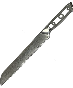 Premium Knife Supply * VG10 Raindrop Pattern - Bread Knife Serrated Blank - 13" AOL - VG10 Damascus Monthly Sales