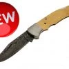 Premium Knife Supply Knife Kits Damascus San Mai Lock Back Folder - Buck Horn