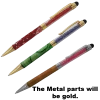 PSI Woodworking Crystal Twist Stylus Pen Kits Pen Kits By Name