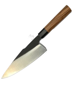 YAI WW Dojo Japanese Style Chef Knife - African Blackwood & Olivewood Octagonal Handle - 440C S.S. - Completed Knife