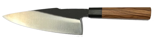 YAI WW Dojo Japanese Style Chef Knife - African Blackwood & Olivewood Octagonal Handle - 440C S.S. - Completed Knife 2 YAI WW Dojo Japanese Style Chef Knife - African Blackwood & Olivewood Octagonal Handle - 440C S.S. - Completed Knife