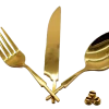 Xiamen Rizheng Industry Co. Ltd S.S Flatware Set With Gold TN Plating. Flatware Kits
