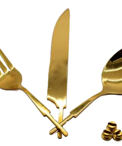 Xiamen Rizheng Industry Co. Ltd S.S Flatware Set With Gold TN Plating. Flatware Kits