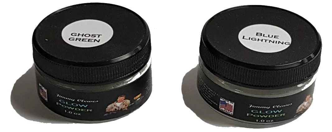 WoodWorld Of Texas Jimmy Clewes Glow Powders (Glow In The Dark Fill Material.) 2 WoodWorld Of Texas Jimmy Clewes Glow Powders (Glow In The Dark Fill Material.)