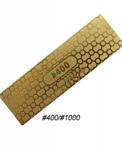 Xiamen Rizheng Industry Co. Ltd Wood World Titanium Gold Diamond Card File Set - 400 Grit & 1000 Grit On One Card - 3.94" X1.18"