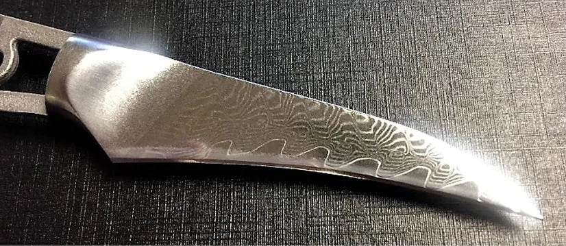 Wood World Of Texas LLC * VG10 Wave Pattern - Paring Knife Blank - Hawkbill - VG10 Damascus 4 Wood World Of Texas LLC * VG10 Wave Pattern - Paring Knife Blank - Hawkbill - VG10 Damascus
