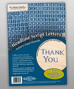 Hampshire Artist’s Vinyl Stencils - Headline Script Letters