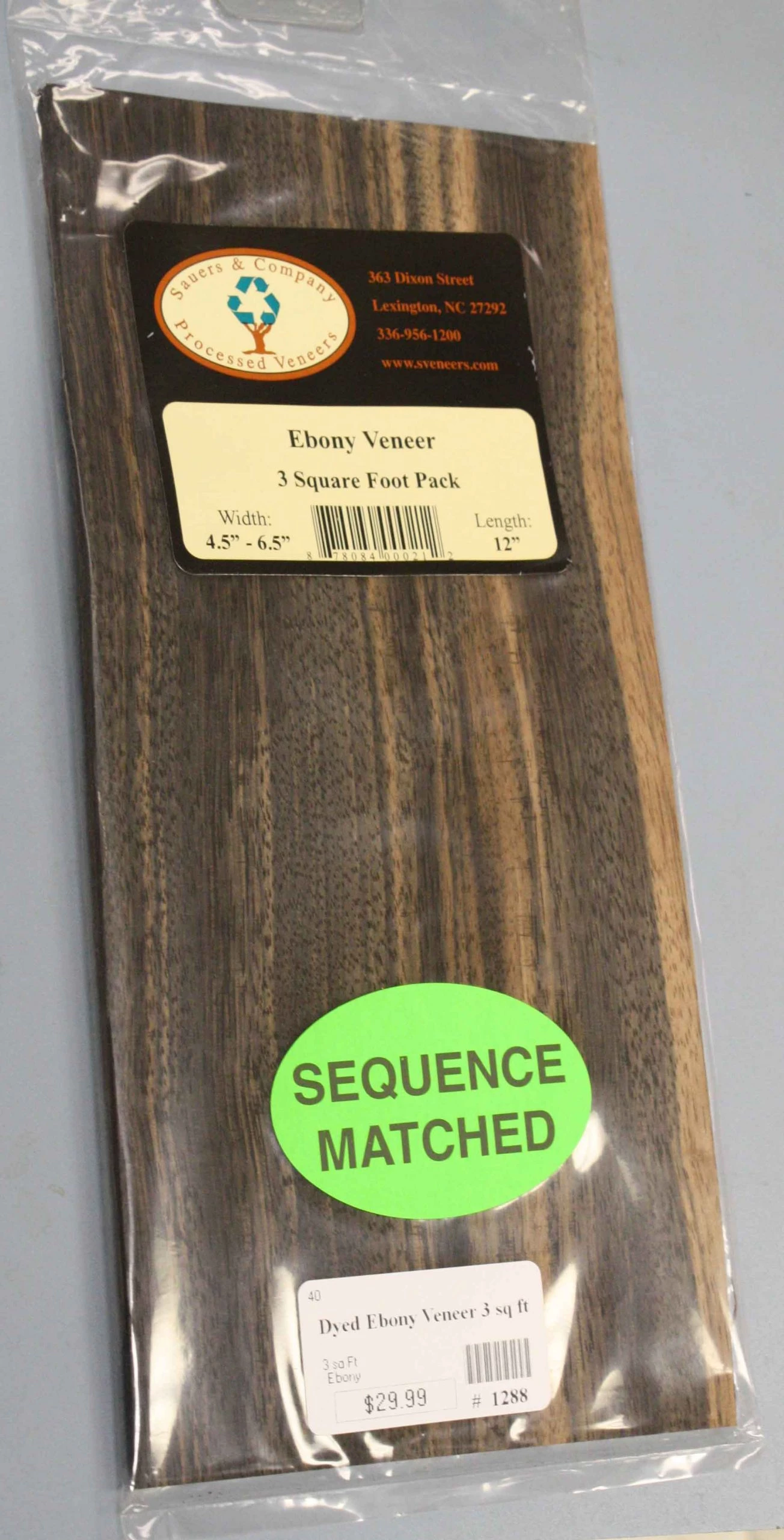 Sauers & Company Veneer - Macassar Ebony Veneer Pack 1 Sauers & Company Veneer - Macassar Ebony Veneer Pack