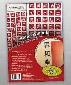 Hampshire Artist’s Vinyl Stencils - Kanji Symbols Woodturners Finishes And Adhesives