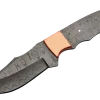 Szco Knife Kits Economy - 8" Kainna Clip Point - Copper Bolster - FULL TANG DAMASCUS BLADE BLANK
