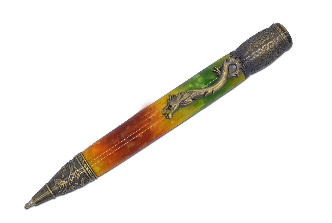 Xiamen Rizheng Industry Co. Ltd Pen Kits By Name Komodo Dragon Pen Kit - Single Tube- Antique Nickle & Antique Polish Brass 4 Xiamen Rizheng Industry Co. Ltd Pen Kits By Name Komodo Dragon Pen Kit - Single Tube- Antique Nickle & Antique Polish Brass