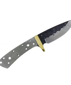 Premium Knife Supply Knife Kits Mohave Drop Point Skinner W/ Brass Bolster - Hammered