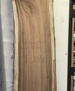 World Timber Monkey Pod Natural Edge Slab 144" Long 3" Max Thickness 29.25 - 33.5" Wide