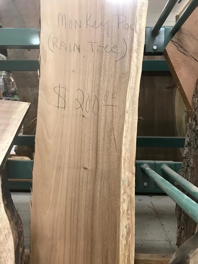 World Timber Monkey Pod Natural Edge Slab 40" Long 2.5" Max Thickness 16" Wide Slabs 1 World Timber Monkey Pod Natural Edge Slab 40" Long 2.5" Max Thickness 16" Wide Slabs