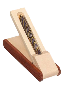 PSI Woodworking Two-Tone Rosewood Color/Maple Pen Box For Single Pen