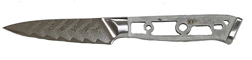 Yangjiang Amber Monthly Sales * VG10 Feather Pattern - Paring Knife Blank - 7.5" OAL - 3.5" Cut 2 Yangjiang Amber Monthly Sales * VG10 Feather Pattern - Paring Knife Blank - 7.5" OAL - 3.5" Cut