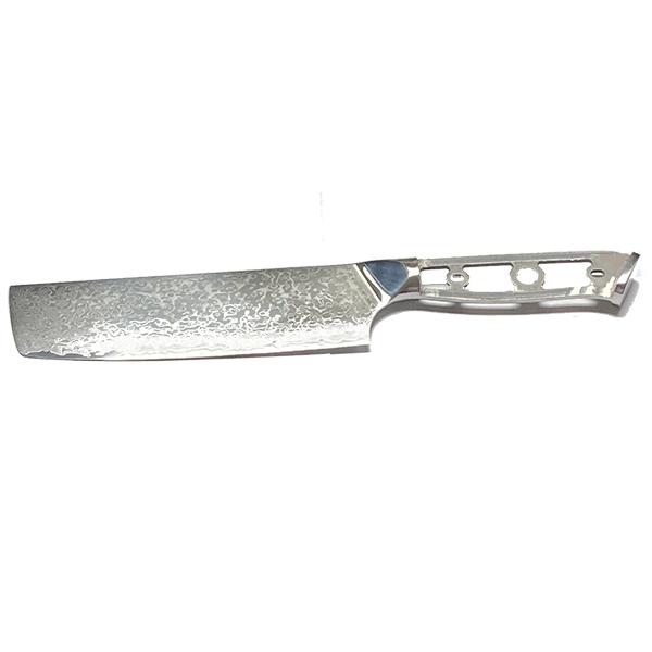 Premium Knife Supply * VG10 Raindrop Pattern - Nakiri Knife Blank - 12" AOL - VG10 Damascus 2 Premium Knife Supply * VG10 Raindrop Pattern - Nakiri Knife Blank - 12" AOL - VG10 Damascus