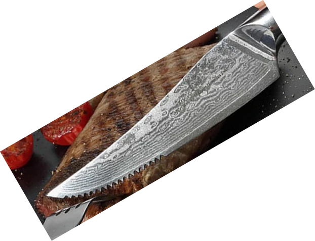 Premium Knife Supply Monthly Sales * VG10 Raindrop Pattern - Steak Knife, Big Tex SerratedVG10 Damascus 4 Premium Knife Supply Monthly Sales * VG10 Raindrop Pattern - Steak Knife, Big Tex SerratedVG10 Damascus