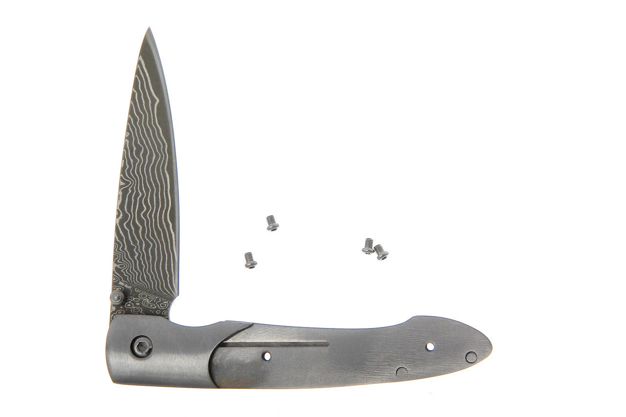 Premium Knife Supply Damascus San Mai Folder - Ronin Knife Kits 1 Premium Knife Supply Damascus San Mai Folder - Ronin Knife Kits