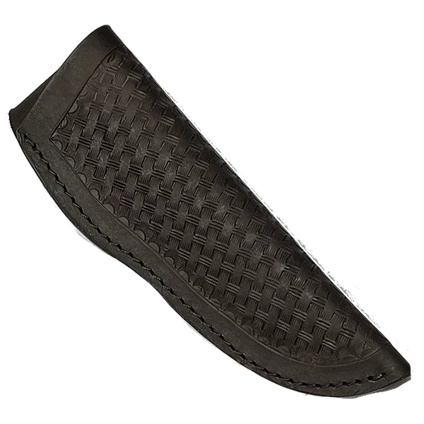 Premium Knife Supply Knife Sheath Leather - SHWW100-DBBW - 1 5/8" Opening And A 6 5/8" Length -Dark Brown - Basket Weave 1 Premium Knife Supply Knife Sheath Leather - SHWW100-DBBW - 1 5/8" Opening And A 6 5/8" Length -Dark Brown - Basket Weave