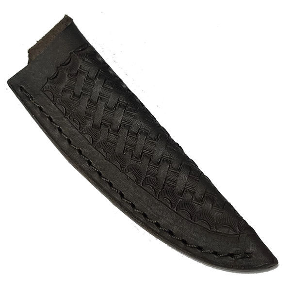 Premium Knife Supply Knife Sheath Leather - SHWWA-DB -BW - 3/4" Opening And A 3.75" Length -Dark Brown Basket Weave 1 Premium Knife Supply Knife Sheath Leather - SHWWA-DB -BW - 3/4" Opening And A 3.75" Length -Dark Brown Basket Weave