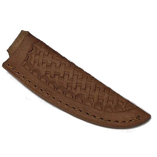 Premium Knife Supply Knife Sheath Leather - SHWWA-PBW - 3/4" Opening And A 3.75" Length - Peanut Brittle Basket Weave Knife Sheaths, Cases, Edge Guards & Displays 1 Premium Knife Supply Knife Sheath Leather - SHWWA-PBW - 3/4" Opening And A 3.75" Length - Peanut Brittle Basket Weave Knife Sheaths, Cases, Edge Guards & Displays