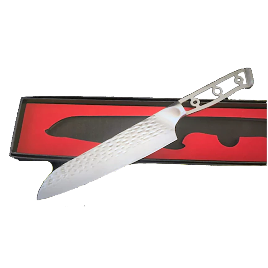 Premium Knife Supply * VG10 Hammered Pattern - Santoku Chef Knife Blank - 12" OAL - 7" Cut - VG10 Damascus Monthly Sales 1 Premium Knife Supply * VG10 Hammered Pattern - Santoku Chef Knife Blank - 12" OAL - 7" Cut - VG10 Damascus Monthly Sales